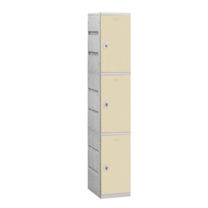 Locker Plástico Simple  de 3 puertas Beige