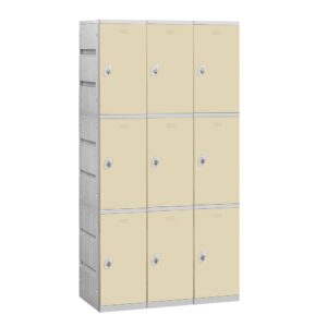 Locker Plástico Triple de 3 puertas Beige
