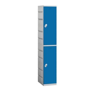 Locker Plástico Simple  de 2 puertas Azul