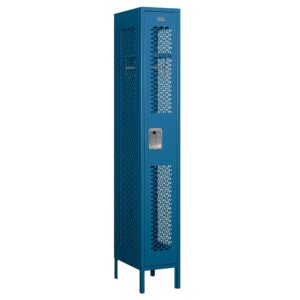 Locker Metálico Ventilado  Simple  de 1 puerta Azul