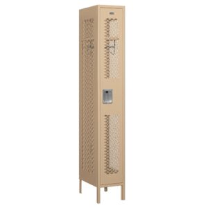 Locker Metálico Ventilado  Simple  de 1 puerta Beige