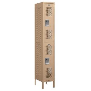 Locker Metálico Ventilado  Simple  de 2 puerta Beige