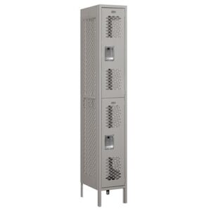 Locker Metálico Ventilado  Simple  de 2 puerta Gris